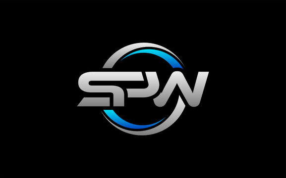 SPW Letter Initial Logo Design Template Vector Illustration