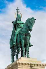 Obraz premium Statue of Stephen I in Budapest