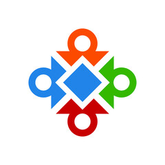 Unity symbol with colorful concept. Very suitable in various business purposes, also for icon, symbol, logo and many more.