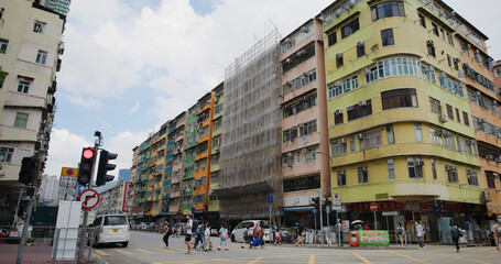 Hong Kong city street © leungchopan