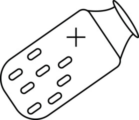 Medicine bottle on white background. Medical treatment. Health care. Isolated vector