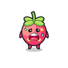 the fatigue cartoon of strawberry