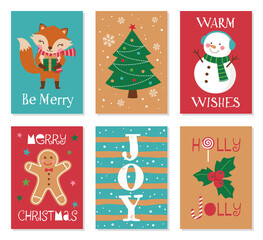 Collection of christmas card illustration.