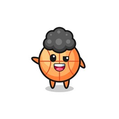 basketball character as the afro boy