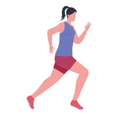 athlete woman in marathon