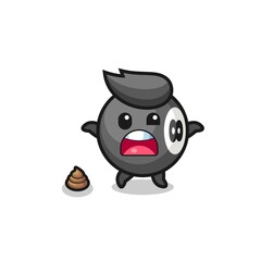 billiard earth surprised to meet poop