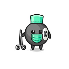 surgeon billiard mascot character