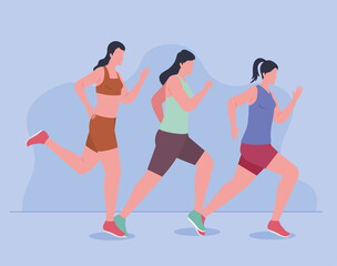 marathon sportswomen running