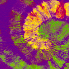 Colorful Spiral Shibori Pattern. Mauve Swirl Watercolor Painting. Violet Watercolor Splash. Purple Grungy Paint. Rainbow Hippie Background. Green Batik Brush Banner. Dirty Art Graffiti.