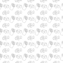 seamless potato contour pattern