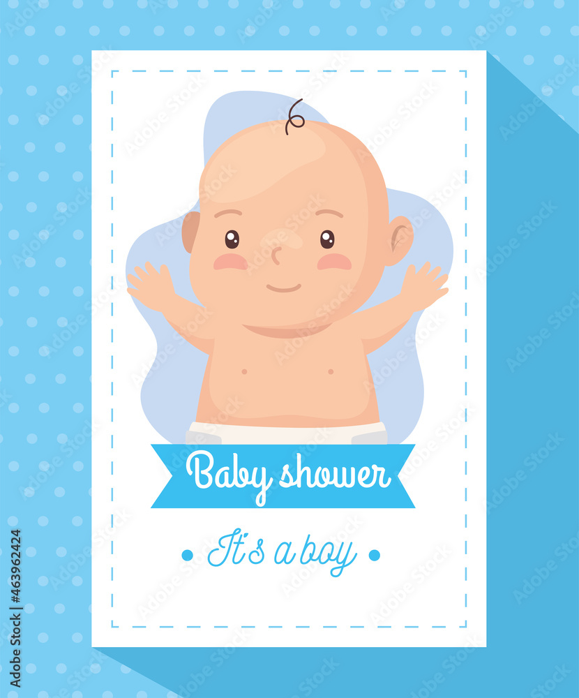 Sticker baby shower card