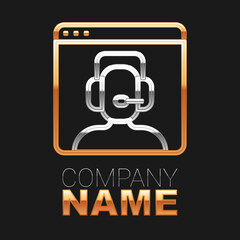 Line Telephone 24 hours support icon isolated on black background. All-day customer support call-center. Full time call services. Colorful outline concept. Vector