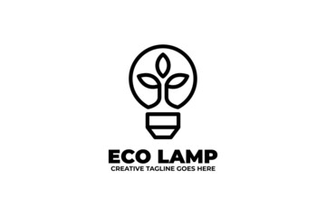 Eco Lamp Nature Energy Logo