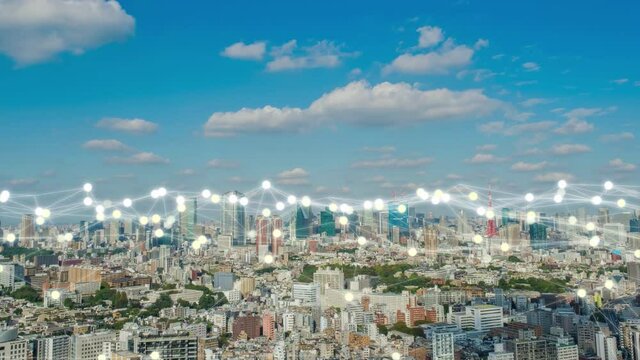 東京の風景　デジタル　ネットワーク