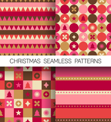 Set of geometric elements pattern for christmas and new year holidays.