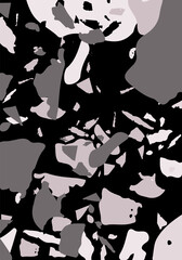 Obraz na płótnie Canvas Terrazzo modern abstract template. Black and