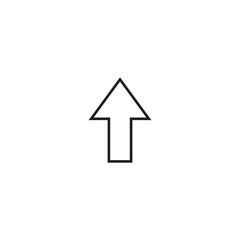 Internet and interface concept. Modern outline high quality illustration for banners, flyers and web sites. Editable stroke in trendy flat style. Line icon of simple arrow pointing up 