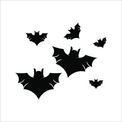 halloween bat icon, vector illustration isolated on white background. color editable