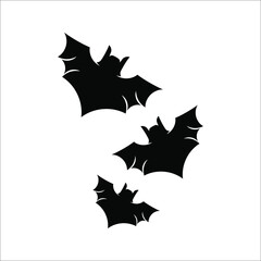 halloween bat icon, vector illustration isolated on white background. color editable