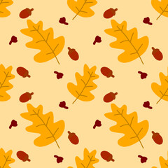 Obraz premium seamless pattern with autumn leaves