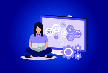 Information science illustration exclusive design inspiration