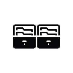 Black solid icon for archives