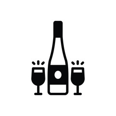 Black solid icon for sake
