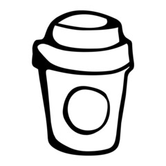 coffee cup of coffee hand drawn illustration