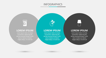 Set Dreams, Sleeping pill and Table lamp. Business infographic template. Vector