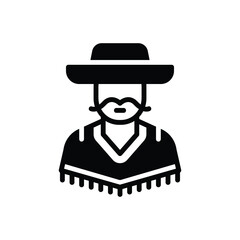 Black solid icon for mexican