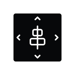 Black solid icon for align