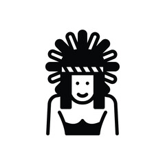 Black solid icon for indigenous © WEBTECHOPS