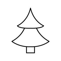 Christmas tree vector icon
