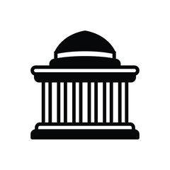 Black solid icon for mit architecture