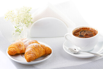 Coffee and croissant