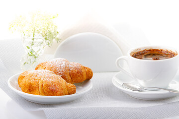 Coffee and croissant