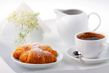 Coffee and croissant
