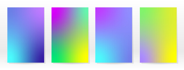 Minimal Poster. Pastel Soft. Rainbow Gradient Set.
