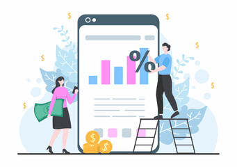 Mortgage Loan Debt Instruments that are Secured by Property Assets such as Real estate Services, Rent, Buying Home or Auction House. Background Vector illustration