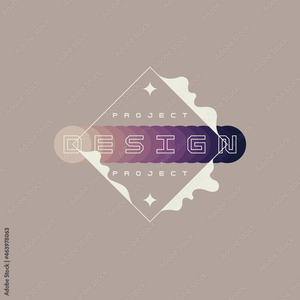 Poster a modern poster consisting of geometric shapes. abstract background with various shapes. fashionable