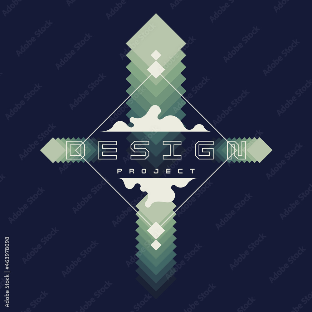 Poster abstract background in a modern trendy style. poster with simple flat different geometric shapes.