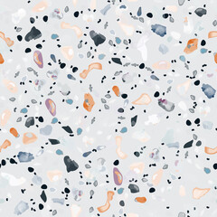 Terrazzo Texture Vector. Flooring Seamless Pattern