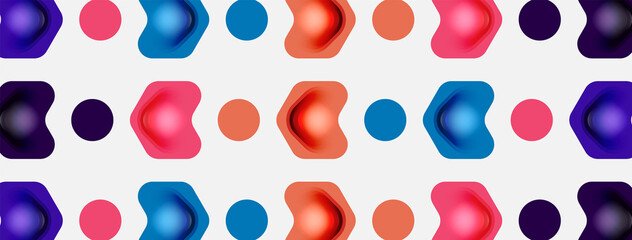 Color arrow shapes on white backdrop. Minimal geometric abstract background. Vector illustration for wallpaper banner background or landing page