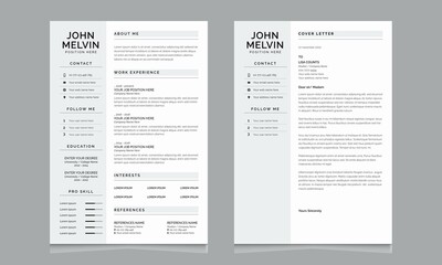White Lilac Blue and Solitude resume template Cv professional Grey background color vector