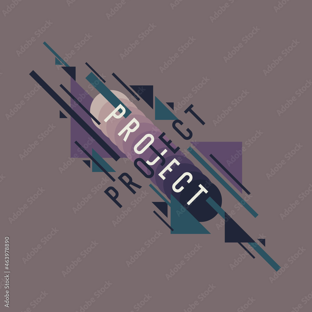 Poster a modern poster consisting of geometric shapes. abstract background with various shapes. fashionable