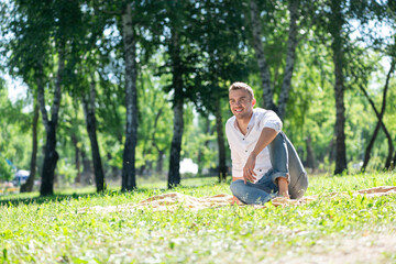 Young man in the park