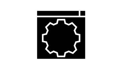 web site optimize animated line icon. web site optimize sign. isolated on white background