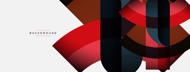 Fototapeta premium Trendy shapes, color minimal design composition, lines and shadows for wallpaper banner background or landing page