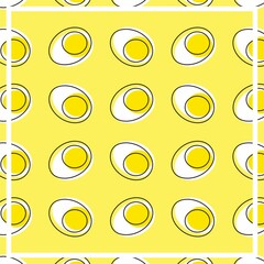 Illustration vector graphic of egg pieces pattern. Perfect for deviled egg day, etc.