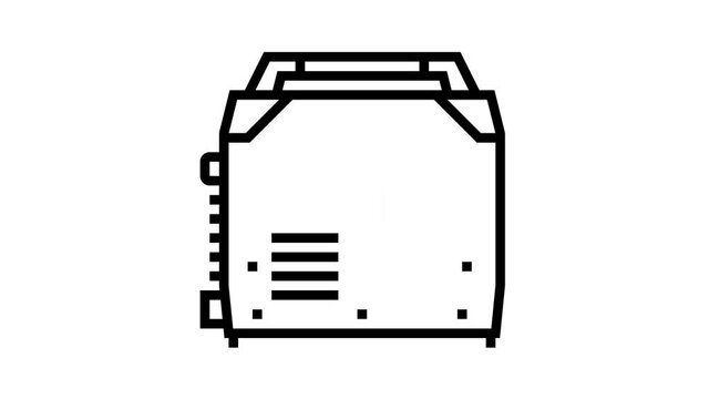 inverter welding animated line icon. inverter welding sign. isolated on white background